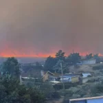 (This image provided by Cari Kieffer shows part of the Hawk fire in Reno, Nev.)
