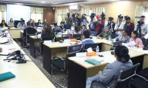 (Meeting of the Law, Justice and Human Rights Committee held at Singhadurbar on Wednesday. Photo: Keshab Gurung.)