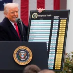 (President Donald Trump speaks during an event to announce new tariffs in the Rose Garden at the White House on April 2, 2025, in Washington.  AP File Photo: Mark Schiefelbein)