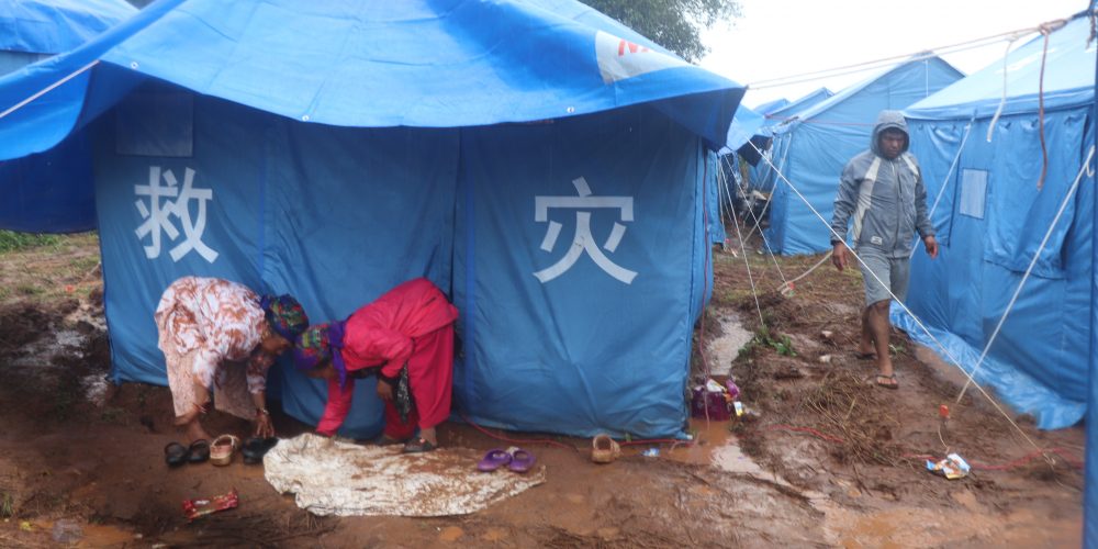 Flood survivors in Nuwakot