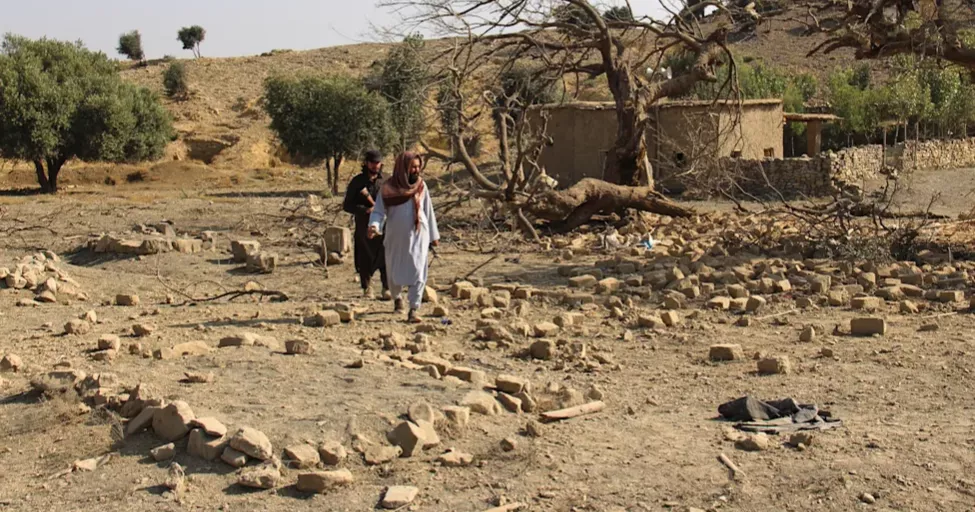 (Taliban security officers inspect the scene of what Taliban officials said were Pakistani airstrikes in Khost province, Afghanistan, Thursday, Sept. 24, 2026.  AP File Photo: Saifullah Zahir)