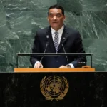 (Belize’s Minister for Foreign Affairs and Foreign Trade Francis Fonseca addresses the 79th session of the United Nations General Assembly, on Sept. 28, 2024. (AP Photo: Pamela Smith, File)