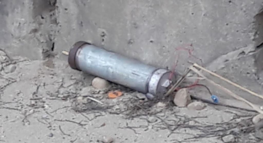 (A bomb that exploded in Odima, Hima. Photo: Naurate Nepali)