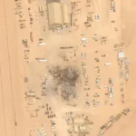 (This satellite image provided by Airbus shows a destroyed facility at Prince Sultan Air Base in Saudi Arabia on May 1, 2026. (Airbus DS 2026 via AP)