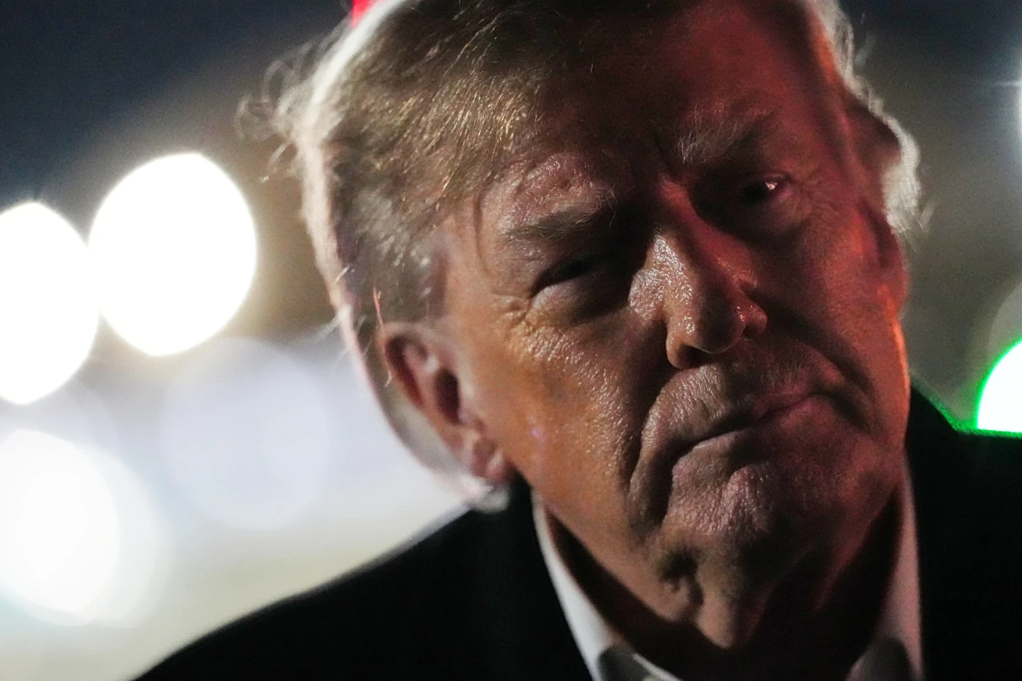 (President Donald Trump speaks to reporters after arriving on Air Force One, Wednesday, Oct. 21, 2026, at Joint Base Andrews, Md.  AP Photo: Julia Demaree Nikhinson)